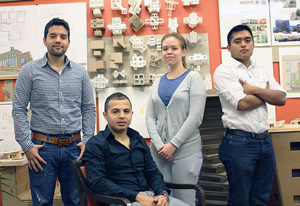 TSC architecture students Juan Moya, Melissa Andrade, Pedro González and Martin Jaramillo were awarded scholarships by the Lower Rio Grande Valley American Institute of Architects.